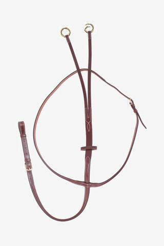 EQ-Line Martingal med ringe der kan åbnes Messing Brun