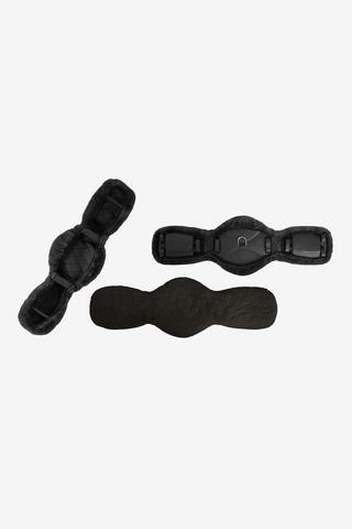 Protection de sangle en fausse fourrure noire