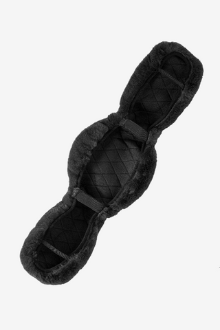 Protection de sangle en fausse fourrure noire