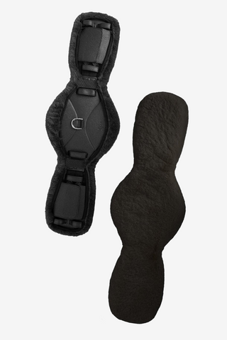 Protection de sangle en fausse fourrure noire