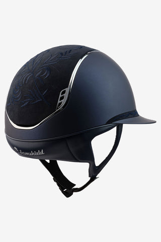 2.0 Shadowmatt Miss Shield Flower Embroidery + Crystal Blazon Navy