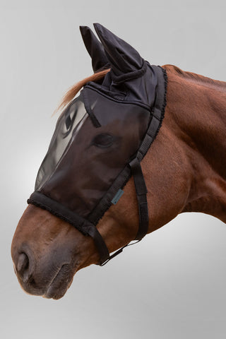 Weidehalfter mit Fliegenmaske Schwarz