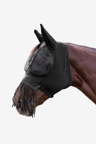 Puck Fliegenhaube mit Nasenfransen Schwarz