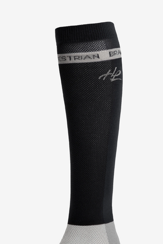 Chaussettes d'Équitation de Compétition Été Noir