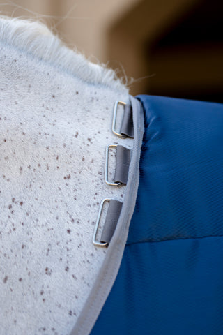 Amigo Ripstop Staldeken Plus Pony 200g Navy/Grijs