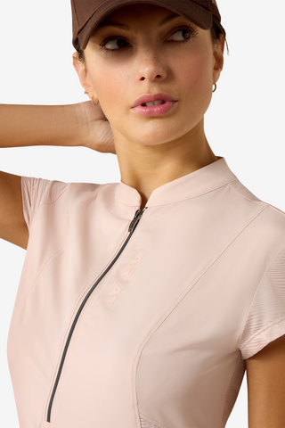 Top Breathe 1/2 Zip Sepia Rose