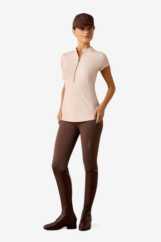 Top Breathe 1/2 Zip Sepia Rose