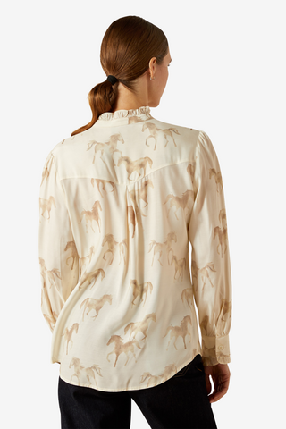 Blus Cricklade Häst Print