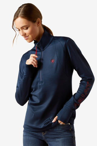 Team EQ 1/2 zip trui Navy