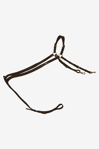 Collier de Chasse Tressé avec Pont Dyón Collection Marron