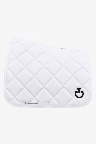 Dressage Saddle Pad Diamond Quilting White