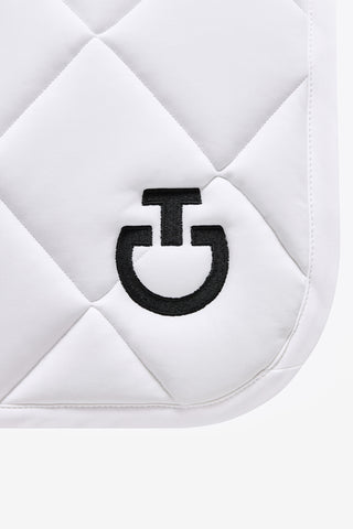 Dressage Saddle Pad Diamond Quilting White