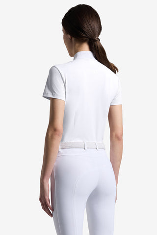 Konkurrencepoloshirt Perforeret Hvid