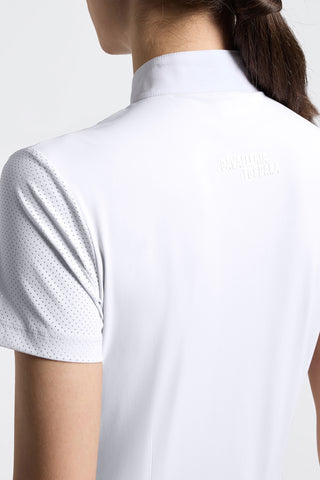 Konkurrencepoloshirt Perforeret Hvid