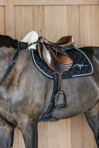 Huidvriendelijk springzadeldek Zwart