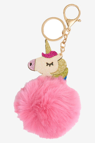 Unicorn Keychain with Fur