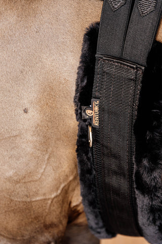 Lamsvel Singel Zwart/Zwart