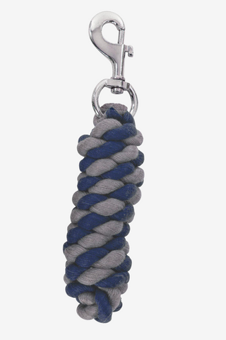Longe Coton Mousqueton Argenté Marine/Gris 1,5m