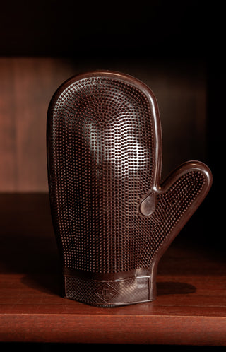 Grooming Deluxe Gummi Grooming-Handschuh Braun