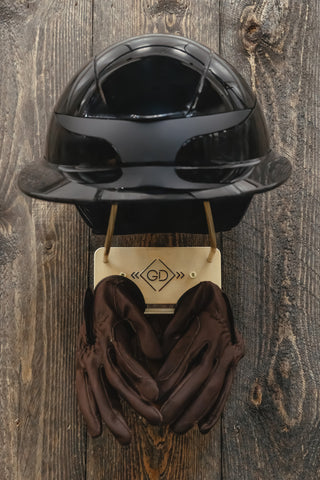 Helmhalter + Haken Gold