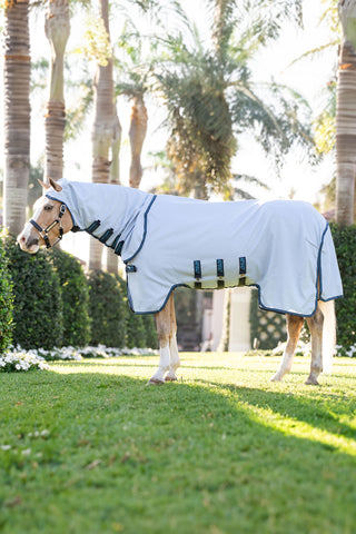 Couverture anti-eczéma Amigo Ripstop Poney Bleu Azur