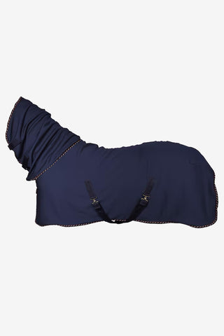 Fleecedeken met hals Marineblauw