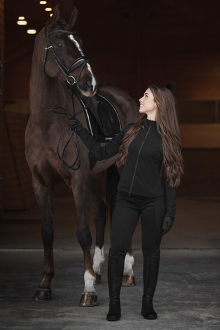 Ridetights Lorenza knægrip sort