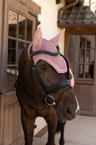 Fly Veil Velvet Mini Pearls Old Rose