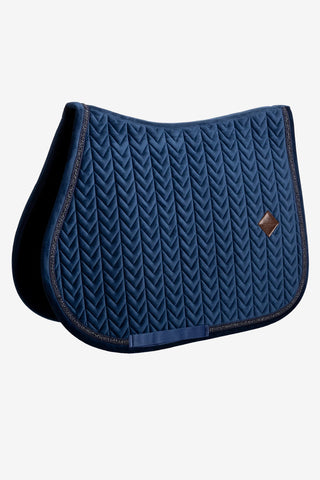 Springzadeldek Velvet Mini Pearls Navy