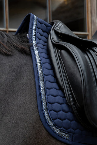 Saddle Pad Glitter Band Navy