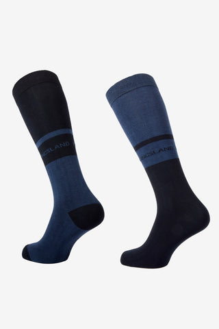 KLMiko Rijssokken 2-pack Blue Saragasso