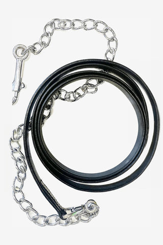 Leather Lead Rope with Chain