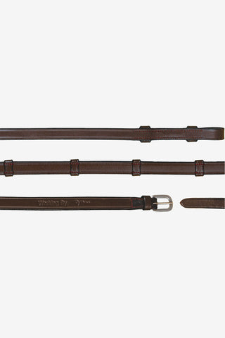 Leather Reins Stoppers 5/8" Working Collection Brown