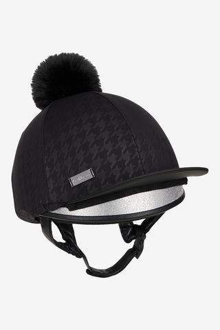 Helmüberzug Hahnentritt Schwarz