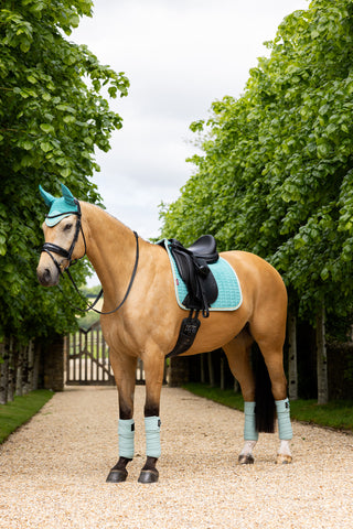 Suede Dressage Saddle Pad Square Lagoon