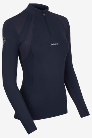 Mia Mesh Langærmet Top Navy