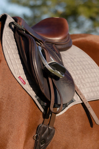 Tapis de selle saut carré coton gris