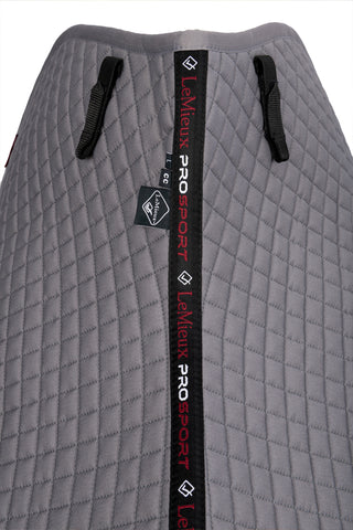 Tapis de selle saut carré coton gris