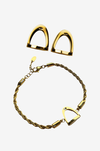 Parure Bijoux Étrier Or
