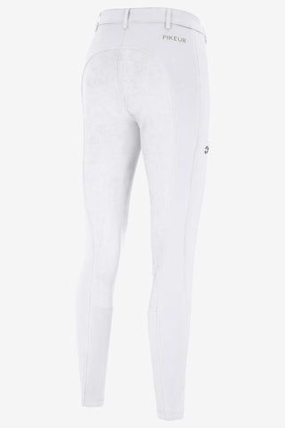 Pantalon d'équitation Lugana Full Grip Flex Similicuir Blanc