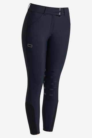 Rijbroek Hoge Taille Knie Grip Navy