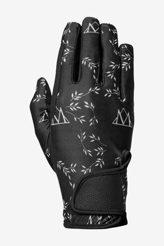 Ridhandskar Flora Svart