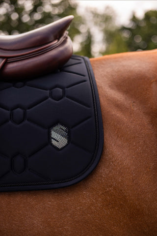 Jumping Saddle Pad Spineshield Swarovski Black