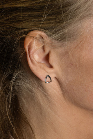 Small Stirrup Earrings Silver