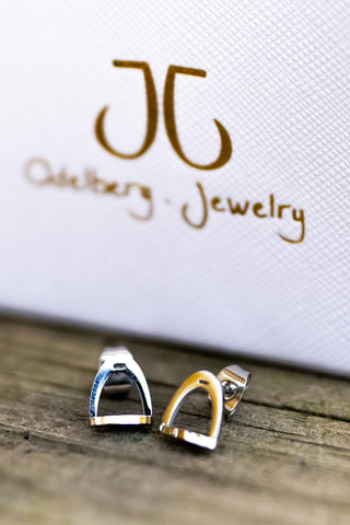 Small Stirrup Earrings Silver