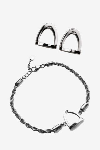 Parure Bijoux Étrier Argent