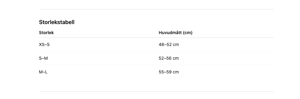 Size Guide