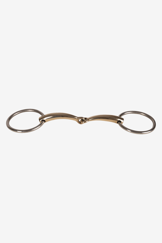 Enkelgebroken bit losse ringen sweet copper 14mm