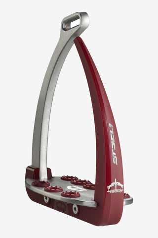Safety Stirrups Steel1 White Bordeaux/Silver
