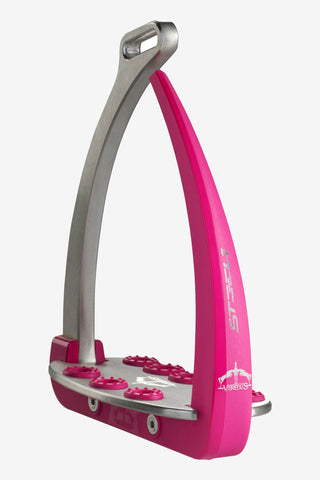 Safety Stirrup Steel1 White Pink/Silver